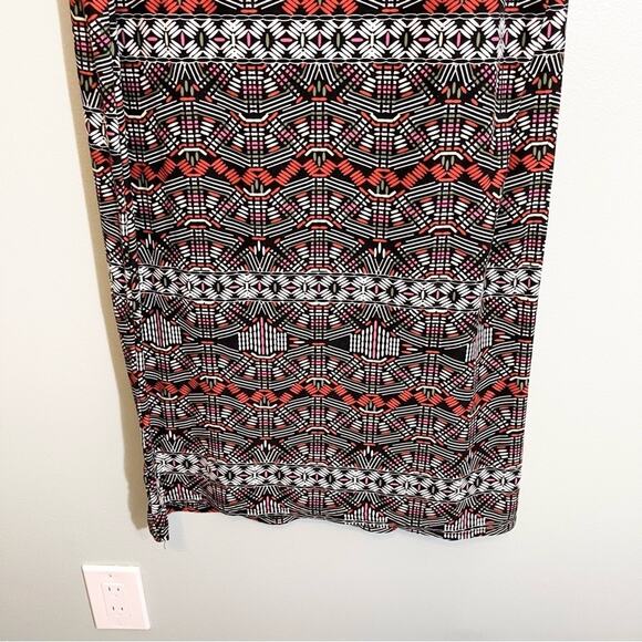 Love By Chesley Stretch Printed Scoop Neck Sleeveless Bodycon Dress Brown 2X - Picture 10 of 13